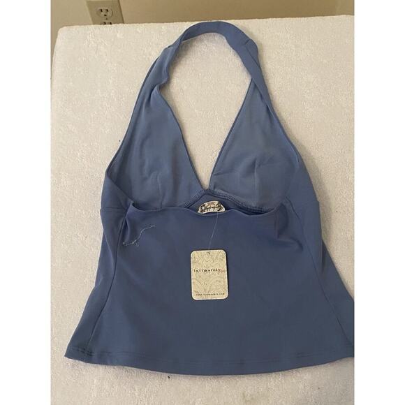 Intimately Free People Still Here Halter Top XS Dusted Blue Sporty Coquette - Picture 3 of 4